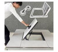 Trappe de Toiture Trappe D'accès Porte de cave à carreler, portes cachées robustes pour sous-sol avec entretoise de choc, trappe d'accès au sol encastrée pour escaliers(L 76 x W 26 in(193x66cm))