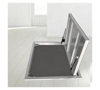 Trappe de Toiture Trappe D'accès Trappe de cave invisible, Porte d'entrée robuste en acier camouflé Avec ventouses d'ouverture, Trappe de sous-sol invisible Pour abri anti-tempête(White,LXW 56x32in)