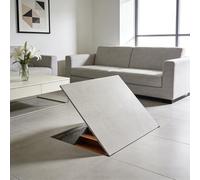 Trappe de Toiture Trappe De Sol En Acier Robuste Et Sans Joint, Portes De Cave À Vin Dissimulées À L'intérieur, Trappe D'accès Encastrée Sous-sol Ouverture Par Ventouses(29inx35in)