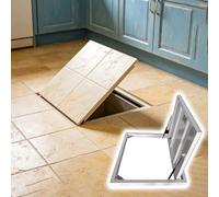 Trappe de Toiture Trappe Sol Dissimulée, Porte D'accès Au Vide Sanitaire, Sol Intérieur Avec Ouvre-ventouse, Couvercle Porte Cave Acier Inoxydable Résistant Aux Intempéries(WxH 27inx33in)