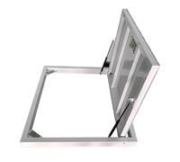 Trappe de Toiture Trappe Sol Sans Soudure, Trappe D'accès Vide Sanitaire Avec Poignée Ventouse Sous-sol, Porte Cave Encastrée Dissimulée, Dimensions Personnalisées(LXW 26X25IN/66X64CM)