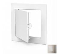Trappe de Visite 100x100, Couvercle de port d'inspection Blanc pour Mur et Plafond Panneau d’Accès Technique pour Plomberie Électricité Ventilation CVC, Trappe d’Entretien Discrète pour Maison Bureau