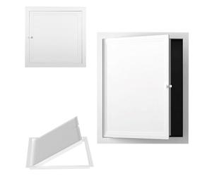 Trappe De Visite 15X15 60X60cm Blanc Trappe D'inspection Porte D'accès Placo Plafond Trappes, Porte D'inspection Verrouillable Dissimulé, Avec Petite Poignée, Pour Murs/plafonds(17.7x23.6in(45x60)cm)