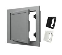 Trappe de Visite 200x300 mm, Panneau d'Accès Magnétique pour Cloison Sèche, Porte de Maintenance en Métal, Ouverture par Pression, Noir Mat