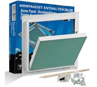 Trappe de visite 20x20cm avec joint en feutre - Invisible, prête à peindre | Pour cloisons sèches 12,5mm | 200x200mm Cadre en aluminium trappe de maintenance | Ouverture adaptée aux pièces humides