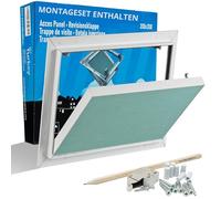 Trappe de visite 20x30cm avec joint en feutre - Invisible, prête à peindre | Pour cloisons sèches 12,5mm | 200x300mm Cadre en aluminium trappe de maintenance | Ouverture adaptée aux pièces humides