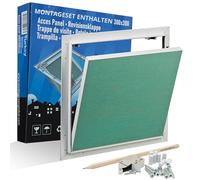 Trappe de visite 30x30cm avec joint en feutre - Invisible, prête à peindre | Pour cloisons sèches 12,5mm | 300x300mm Cadre en aluminium trappe de maintenance | Ouverture adaptée aux pièces humides