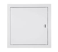 ADGO - Trappe de Visite 50x50, Porte de Visite, Trappe de Service pour Inspection et Recouvrement, Métal, Montage Horizontal et Vertical - Blanc, avec fermeture à cliquet