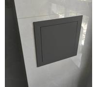 trappe de visite Cache trou mur plomberie combles 20x40/30x60cm, Panneau accès électrique alliage d'aluminium à bouton, Trappe inspection douche pour plafond(Black,14x16in (36x41cm))