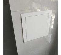 trappe de visite Cache trou mur plomberie combles 20x40/30x60cm, Panneau accès électrique alliage d'aluminium à bouton, Trappe inspection douche pour plafond(White,6x6in (15x15cm))