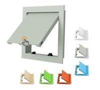 Trappe De Visite Carré Ou Rectangulaire，Trappe D'Inspection Murale Et Plafond Blanc Bleu Vert，Panneau D'Inspection Aluminium For Gaine Technique(Light Gray,400x400mm)