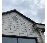 Trappe de Visite Couvercle Décoratif pour Panneau D'accès Encastré, Porte D'accès avec Grille D'aération, Vent D'évacuation de Pignon de Toiture Blanc/Noir/Gris/Marron(Grey A,Dia 350mm(13 3/4"))