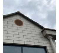 Trappe de Visite Couvercle Décoratif pour Panneau D'accès Encastré, Porte D'accès avec Grille D'aération, Vent D'évacuation de Pignon de Toiture Blanc/Noir/Gris/Marron(Brown A,Dia 350mm(13 3/4"))