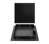 Trappe De Visite En Acier Galvanisé Porte De Révision Ouverture À Surface Facile À Peindre Panneau D’Accès Maintenance Serrure Pour Cache Canalisations Placo Plafond(Black,20x20cm/7.8x7.8in)