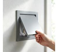 Trappe de Visite en Acier pour Mur et Plafond, Trappe de Révision pour Cloison Sèche,100 250 300 400mm Charnière Dissimulée Porte d'inspection Métallique pour Salle Comble，Plomberies(Gris,300x400 mm)