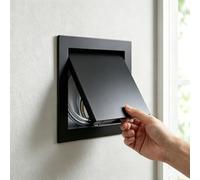Trappe de Visite en Acier pour Mur et Plafond, Trappe de Révision pour Cloison Sèche,100 250 300 400mm Charnière Dissimulée Porte d'inspection Métallique pour Salle Comble，Plomberies(Black,500x500 mm)