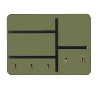 Trappe de Visite en Bois, Cache Compteur Electrique Décoratif avec Étagères et Crochets, Supporte Jusqu'à 30 Kg pour Entrée de Maison(Green,60x50cm/24x20in)