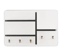 Trappe de Visite en Bois, Cache Compteur Electrique Décoratif avec Étagères et Crochets, Supporte Jusqu'à 30 Kg pour Entrée de Maison(White,60x40cm/24x16in)