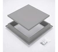 Trappe de Visite Faux Plafond en Aluminium, Panneau d'Inspection Intégré et Amovible avec Finition Invisible, Trappe d'Accès Placo Discrète pour Gaines de Ventilation et Câbles(Gris,300 x600 mm)