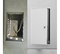 Trappe de Visite Grand Panneau D'accès Verrouillable pour Climatisation, Panneau D'accès en Aluminium Blanc, Cache-Orifice de Porte Dissimulé pour Bouche D'incendie(60x100cm)