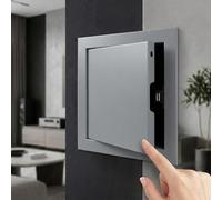 Trappe de visite invisible en aluminium 40X40cm - Panneau d'accès pour placo, mur et plafond - Système push-to-open - Trappe de visite et Panneau d'accès encastrable(Gris,75x85cm)