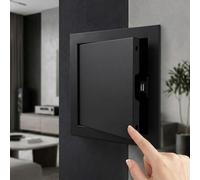 Trappe de visite invisible en aluminium 40X40cm - Panneau d'accès pour placo, mur et plafond - Système push-to-open - Trappe de visite et Panneau d'accès encastrable(Black,40x80cm)