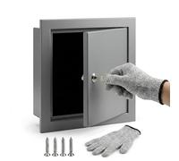 Trappe de Visite Invisible Panneau d'Accès Métal Blanc 200x200 300x300 400x400 mm, Porte d'Inspection Verrouillable pour Mur Plafond Placo Gaine Technique Cache Compteur Eau(Gray,250x250mm)