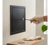 Trappe de Visite Métallique avec Loquets, Panneau d'Inspection pour Regard Compteur d’Eau, Comble, Baignoire et Boîtes À Fusibles, Trappe d'inspection Plomberie Amovible(Black,500x600 mm)