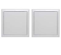 Trappe de Visite Métallique Laquée Blanche 200 mm x 200 mm Semin - Accès aux Gaines Techniques et Conduites (Lot de 2)