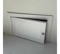 Trappe de Visite Mur Aluminium Trappe de Visite 30x50 35x85 60x60 60x70 65x80 70x75 Cm, Blanc Trappe Technique pour Dissimuler Les Fils/ Tuyaux, Coffrage Cache Tuyau Trappe D'inspection(WxH(50x65cm))