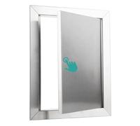 Trappe de Visite Mur / Plafond Pop out Trappe Technique pour Cloisons Sèches, Trappe de Grenier Coffrage Cache Tuyau avec Interrupteur à Bouton-poussoir, Acier Inoxydable Couvercle de Trou Mural(30x40