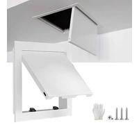 Trappe De Visite Mural, Métal Panneau D'Inspection Pour Mur Et Plafond, Panneau D'accès Pour Cloison Sèche, Trappe De Révision Appuyer Pour Ouvrir Pour Hôtel, Salle De Bain(Blanc,25.4x25.4cm)