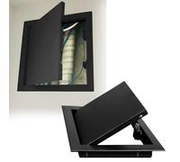 Trappe de Visite Noir Trappe de Vis pour La Plomberie L'électricité, Porte D'accès au Grenier Porte D'accès à La Cave Métal, Cliquez pour Ouvrir Cloison Sèche Aimant Trappe de Visite avec Vis(16x16in(