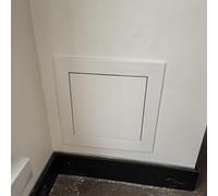 trappe de visite Panneau accès plomberie mural à bouton-poussoir, Cache mur douche étanche 35x40/45x60cm, Trappe inspection combles & sous-sol personnalisable(White,35x75cm (13.8x29.5in))