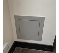 trappe de visite Panneau accès plomberie mural à bouton-poussoir, Cache mur douche étanche 35x40/45x60cm, Trappe inspection combles & sous-sol personnalisable(Gray,25x40cm (9.8x15.7in))