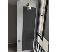 Trappe de Visite Panneau d'Accès à Persiennes pour Mur et Plafond en Placoplâtre, Grande Porte de Révision Invisible pour Plomberie de Douche dans les Combles(Grey,400x900mm/16x35in)