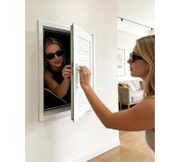 Trappe de Visite Panneau d'Accès à Persiennes pour Plaque de Plâtre, Cache d'Ouverture Salle Bain Dissimulé et Étanche, Trappe d'Inspection pour Mur(White,550x1250mm/22x49in)