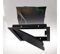 Trappe de Visite Panneau D'accès au Plafond Noir avec Loquet Magnétique, Porte D'accès Aux Câbles de Plomberie pour Cloisons Sèches, Porte D'accès Encastrée et Étanche Aux Intempéries(12x10in(30x25cm)