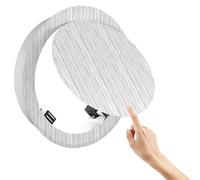 Trappe de Visite Panneau D'accès Magnétique Circulaire à Ouverture Par Simple Pression, Porte D'accès, Trappe D'inspection Colorée Aspect Bois/Carrelage(M,35cm/13.8in)