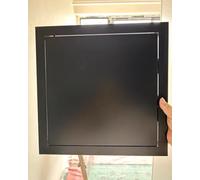 Trappe de Visite Panneau D'accès Magnétique pour Carrelage/plaques, Porte D'accès Plomberie 10, 15, 20, 25, 30 cm, Couvercle de Trappe de Révision Métallique(Black,10x20cm(3.9x7.9in))