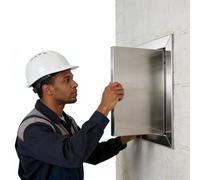 Trappe de Visite Panneau D'accès Personnalisable Par Poussée Pour Ouvrir, Trappe D'inspection Du Grenier Du Pont De Bateau En Acier Inoxydable, Petite Trappe De Révision Carrée(250x250mm)