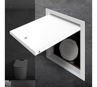 Trappe de Visite Panneau D'accès pour Cloison Sèche avec Serrure et Clés, Cache-trou Métallique pour Porte de Grenier, Petite Trappe D'inspection pour Plomberie(10x10in(250x250mm))