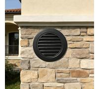 Trappe de Visite Panneau D'accès Rond à Persiennes pour Cloisons Sèches, Porte D'accès Mur/plafond, Couvercle de Ventilation D'inspection En Aluminium(Black,230mm/9.1in)