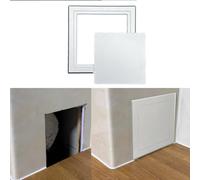 Trappe de Visite Petit Panneau D'accès Adhésif, Porte D'accès Légère en ABS Pour Câbles et Câblage, Cache-trou Mural Amovible Étanche, Installation Facile(Silver,250x250mm(9.8x9.8in))