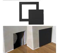 Trappe de Visite Petit Panneau D'accès Adhésif, Porte D'accès Légère en ABS Pour Câbles et Câblage, Cache-trou Mural Amovible Étanche, Installation Facile(Black,250x250mm(9.8x9.8in))