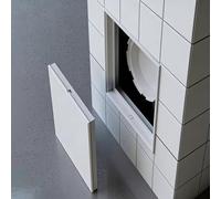 Trappe de Visite Petit Panneau D'accès de 120x120, 150x150 ou 200x200 mm, Cache-trou D'inspection Mural en PVC pour Carrelage et Bois, Facile à Installer(White,160x160mm (6.3x6.3in))