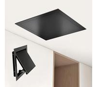 Trappe de Visite Placo à Pousser, Panneau d'Accès Mur et Plafond en Alliage d'Aluminium, Châssis d'Inspection Invisible 120° pour Tuyauterie et Câblage(Nero,12x22in(30x56cm))