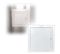 Trappe De Visite Placo Porte de trappe de vide sanitaire à cadre en aluminium pouvant être peint, plafond de loquet de panneau d'accès de grenier ouvert à tirer blanc(12x24in (300x600mm))