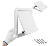 Trappe de Visite Plafond 200x200 300x300 400x400 mm, Porte Accès Métal Aimantée Push to Open, Cache Compteur Electrique Placo Grenier(White,450x450mm)