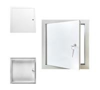 Trappe De Visite Porte D'accès Au Grenier En Métal Avec Loquet À Clé, Trappe D'accès Au Plafond Blanche, Mécanisme De Verrouillage Métallique, Panneaux D'Accès Métallique Carré(12x13.7in(30x35) cm)